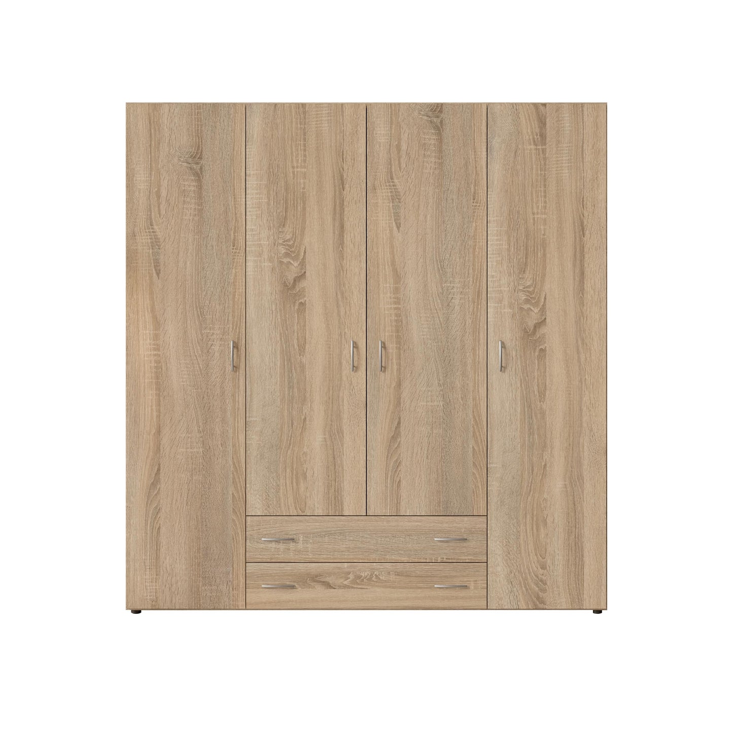 Stella Trading Kleiderschrank mit Drehtüren – Holzschrank für Schlafzimmer, zeitloses Design