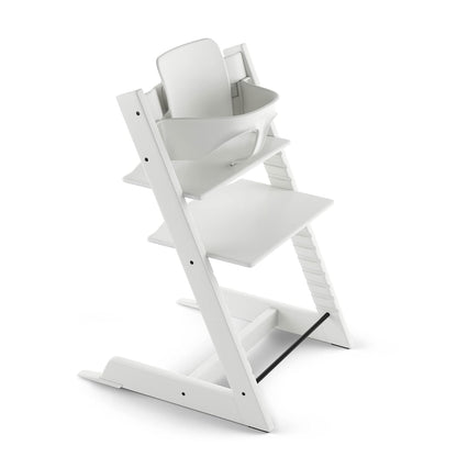 Stokke Tripp Trapp Hochstuhl – Mitwachsend, Verstellbar, Mit Baby Set, weiß