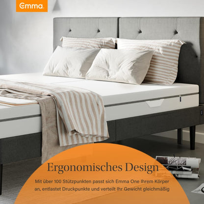 Emma One Kaltschaummatratze – mittelhart, 3-Zonen, atmungsaktiv, waschbarer Bezug