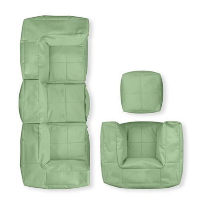 Lumaland Modulares Cord Sitzsack Sofa Set – Bean Bag Module mit EPS-Füllung, Weich, Indoor, Modern