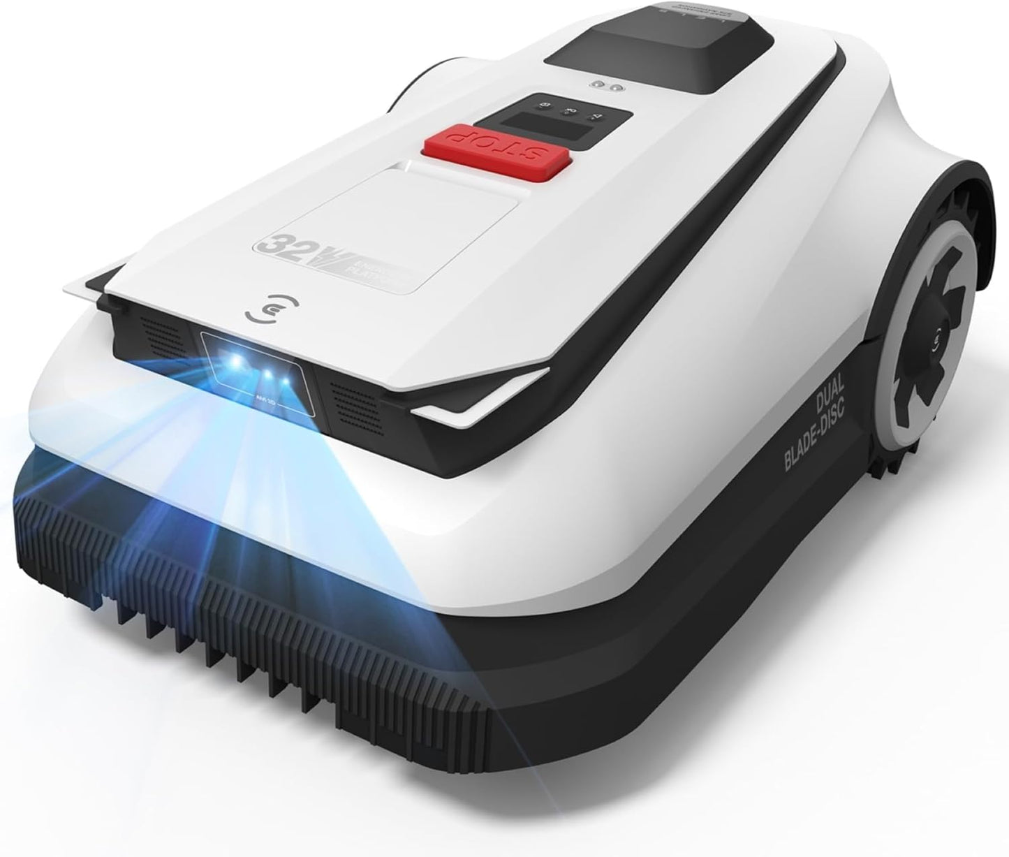 ECOVACS Goat A1600 RTK Mähroboter ohne Begrenzungskabel, 1600m², 330 mm Schnittbreite, LiDAR-unterstützte RTK+Vision Navigation, Rasenmäher Roboter, 100W Schnittleistung, 50% Steigungen