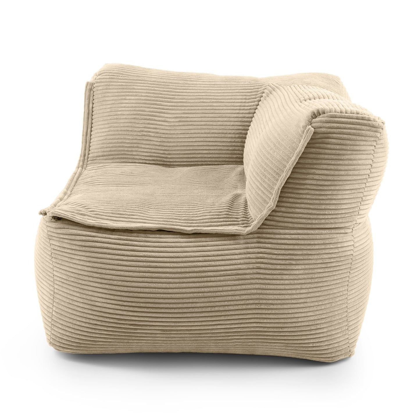 Lumaland Modulares Cord Sitzsack Sofa Set – Bean Bag Module mit EPS-Füllung, Weich, Indoor, Modern