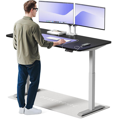 Desktronic HomeOne Elektrisch Höhenverstellbarer Schreibtisch, USB-Anschlüsse, Ergonomisch