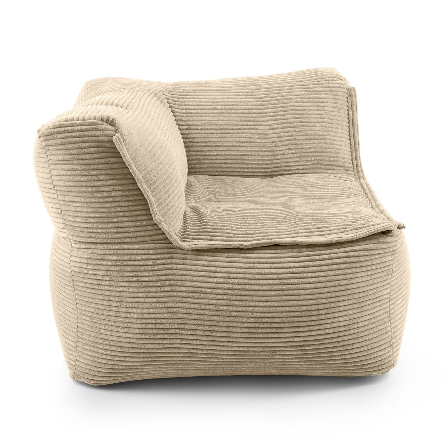 Lumaland Modulares Cord Sitzsack Sofa Set – Bean Bag Module mit EPS-Füllung, Weich, Indoor, Modern