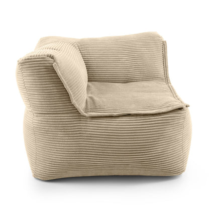Lumaland Modulares Cord Sitzsack Sofa Set – Bean Bag Module mit EPS-Füllung, Weich, Indoor, Modern