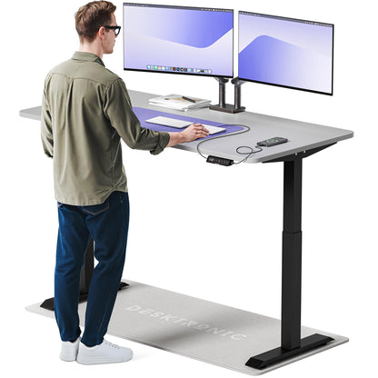 Desktronic HomeOne Elektrisch Höhenverstellbarer Schreibtisch, USB-Anschlüsse, Ergonomisch