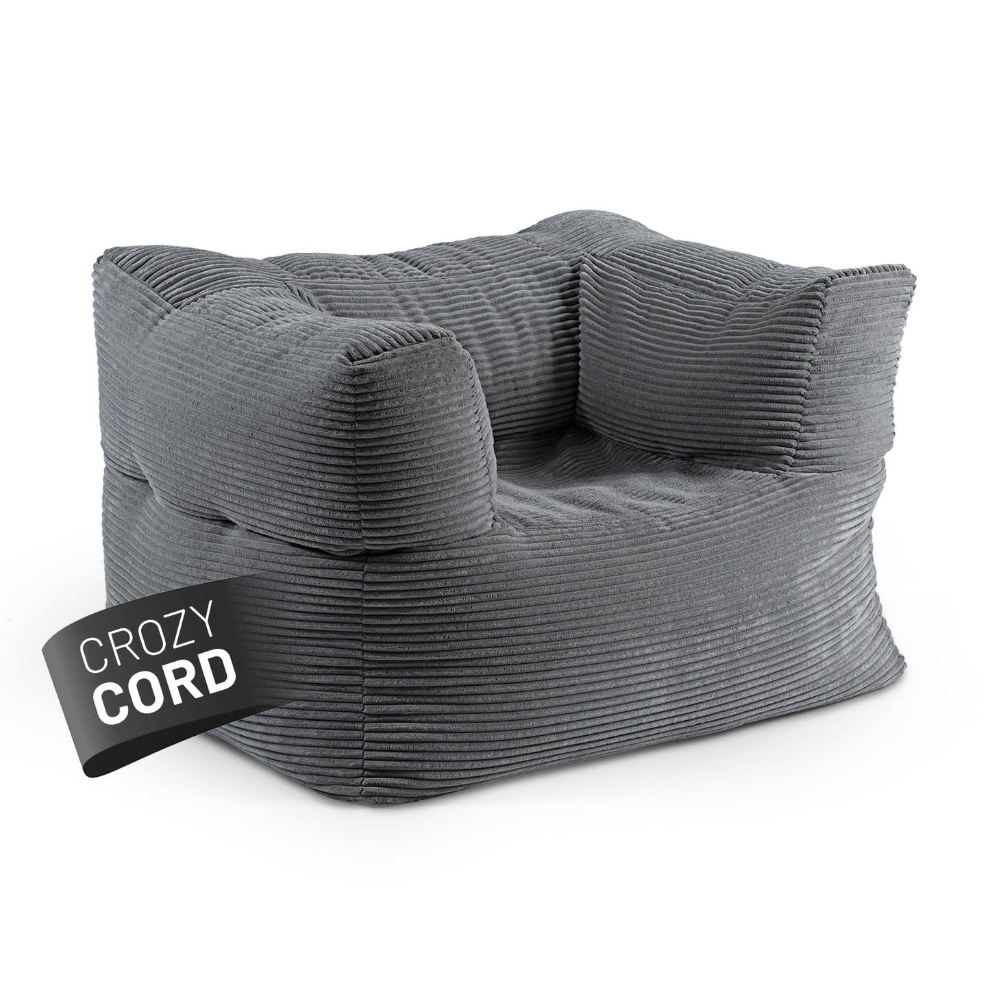 Lumaland Modulares Cord Sitzsack Sofa Set – Bean Bag Module mit EPS-Füllung, Weich, Indoor, Modern