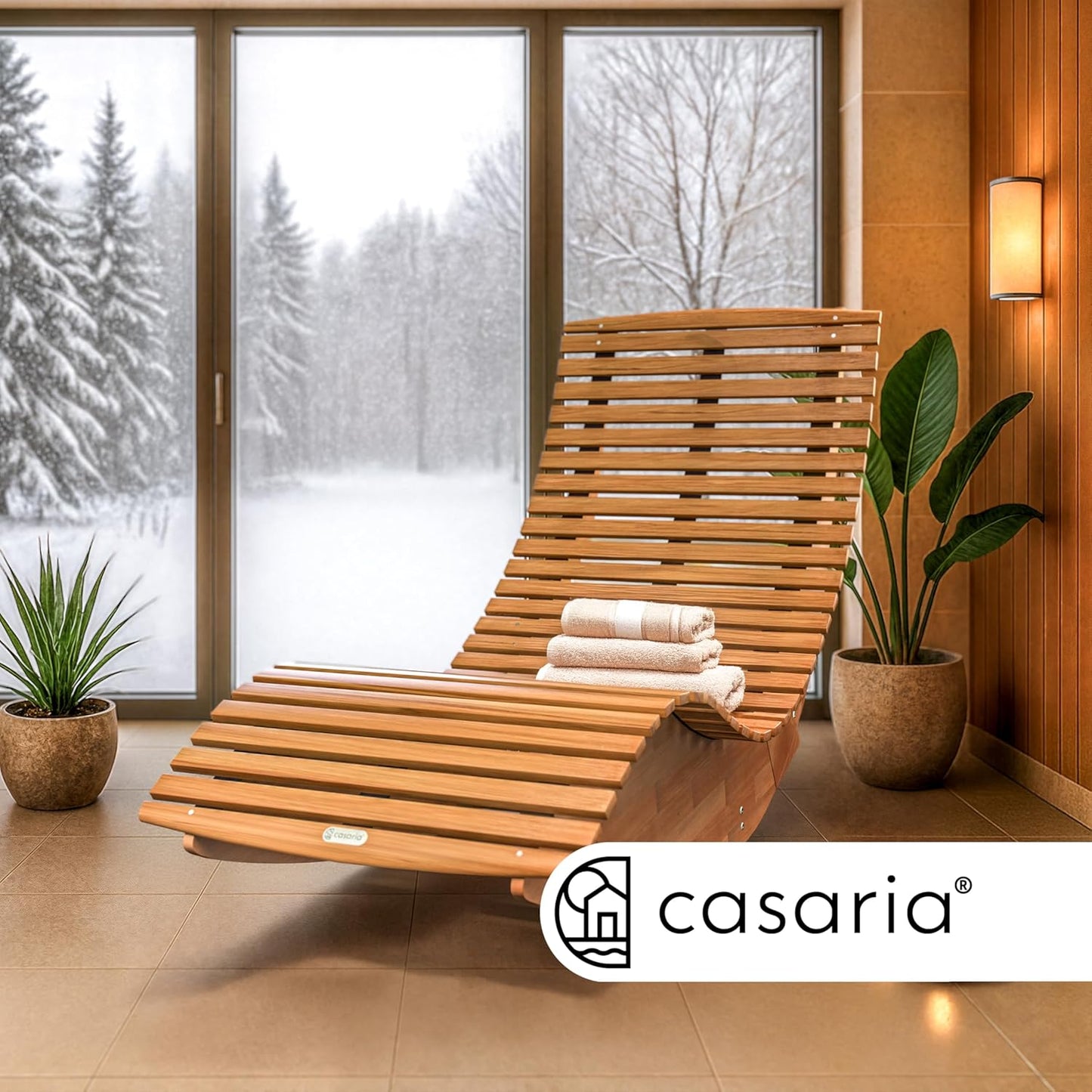 Casaria Sonnenliege 2er Set aus Akazienholz – Klappbar, Wetterfest, FSC-zertifiziert, 195×60 cm, Braun
