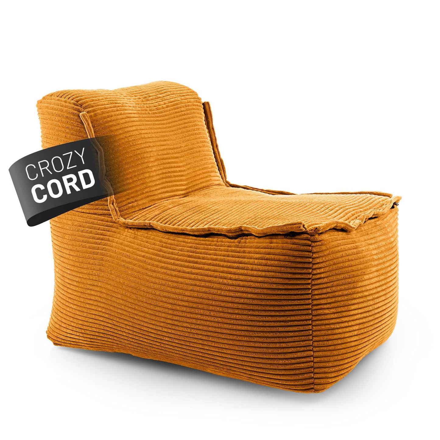Lumaland Modulares Cord Sitzsack Sofa Set – Bean Bag Module mit EPS-Füllung, Weich, Indoor, Modern