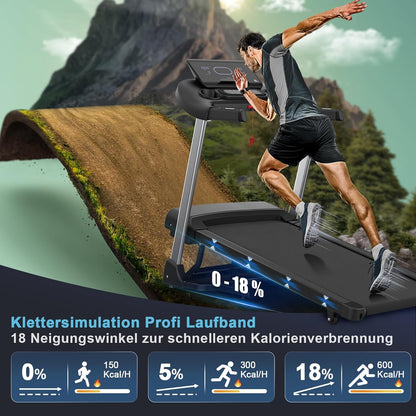 Kitopa Laufband: Hochgeschwindig, 7 PS, große Lauffläche, klappbar