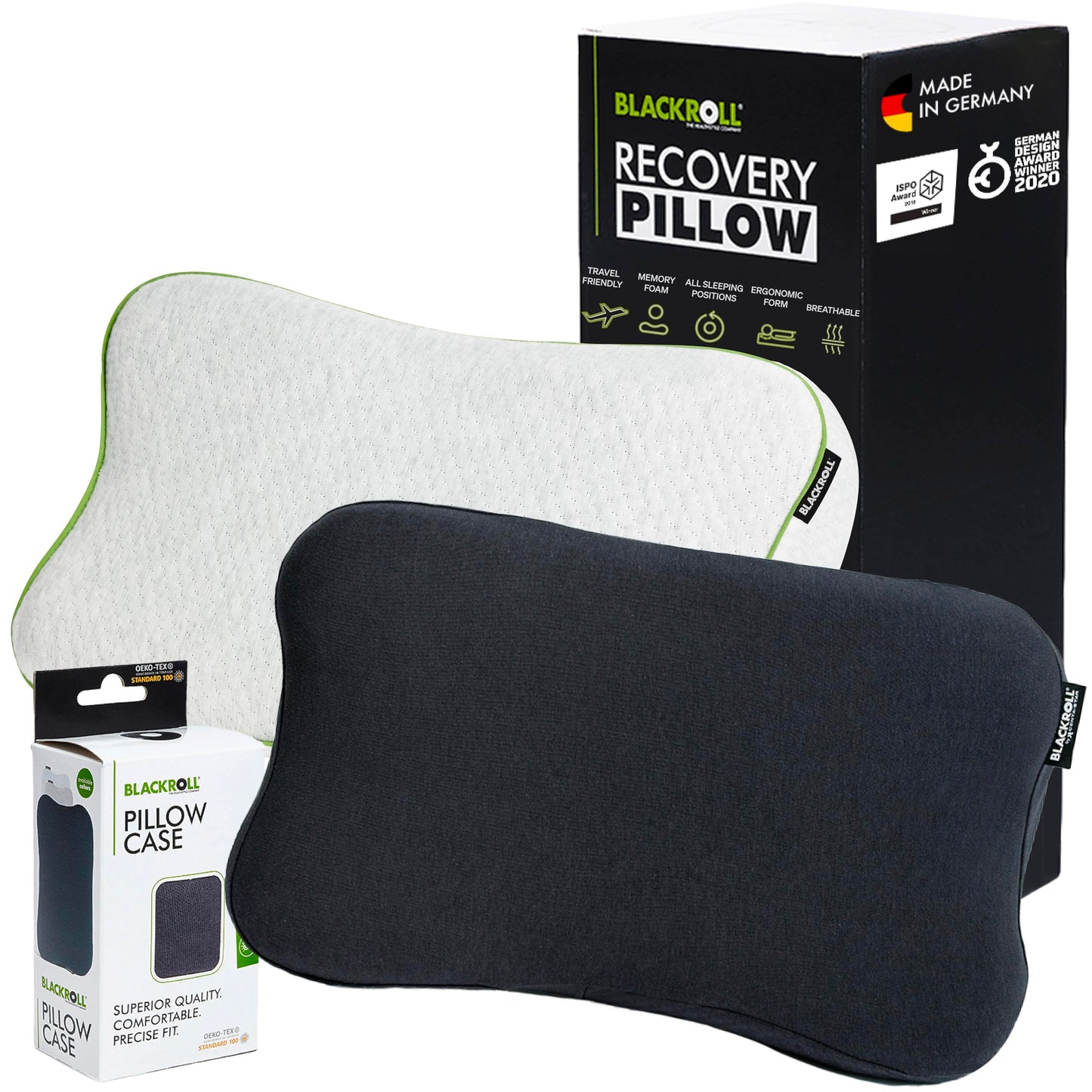 BLACKROLL Recovery Orthopädisches Nackenkissen – Memory Foam, Ergonomisch, Made in Germany