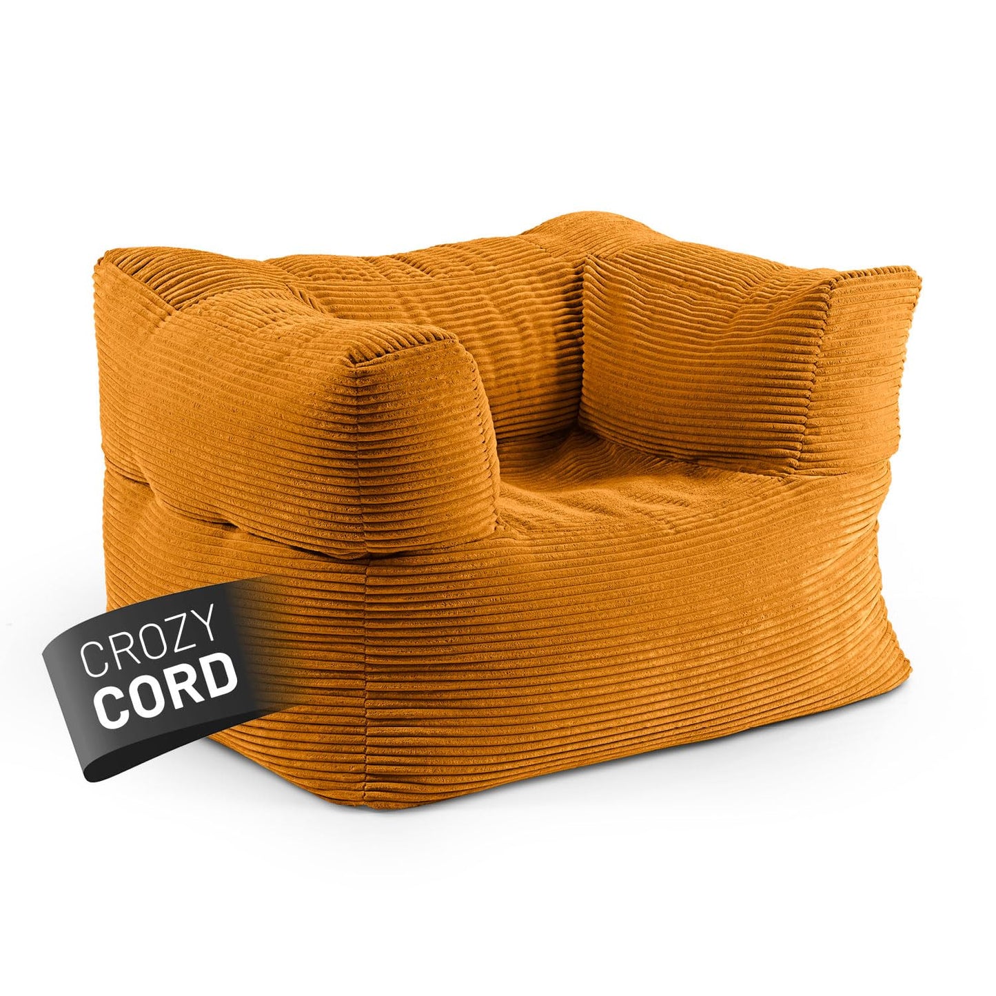 Lumaland Modulares Cord Sitzsack Sofa Set – Bean Bag Module mit EPS-Füllung, Weich, Indoor, Modern