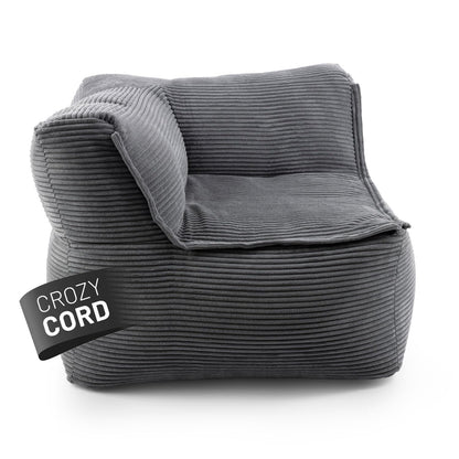 Lumaland Modulares Cord Sitzsack Sofa Set – Bean Bag Module mit EPS-Füllung, Weich, Indoor, Modern
