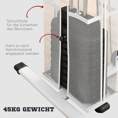 HOMCOM Multistation: Kraftstation mit Latzug, Butterfly & 45 kg Gewichten